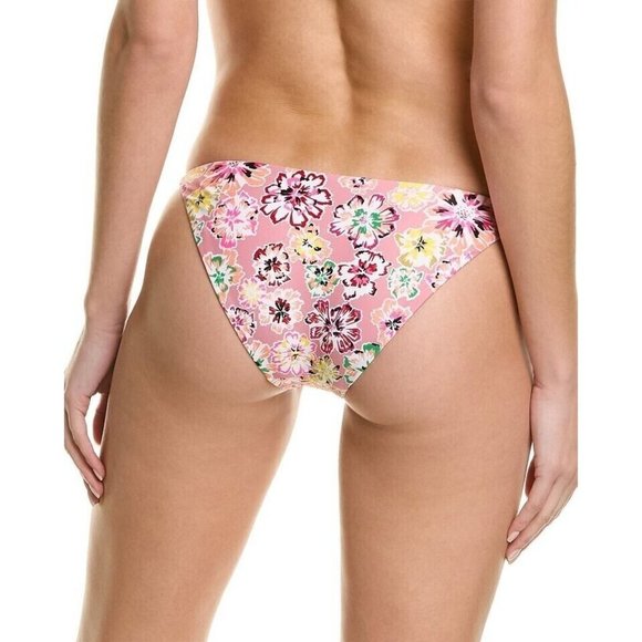 Tanya Taylor Tia Bikini Bottom Women's Pink floral bead hips detail Size Medium - Picture 2 of 2